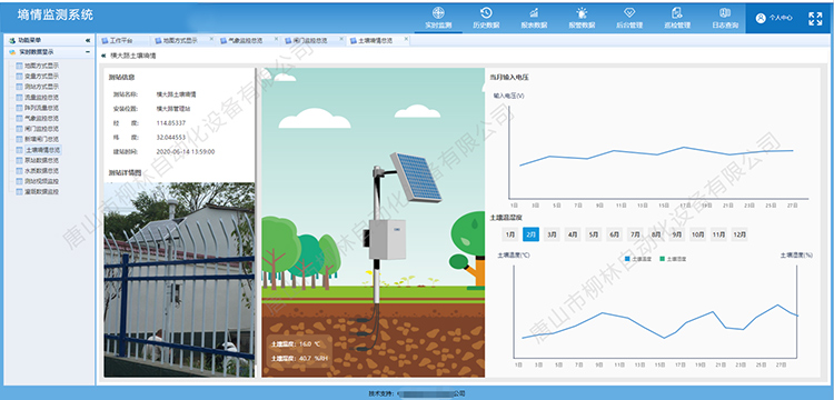 氣象墑情監測系統軟件界面