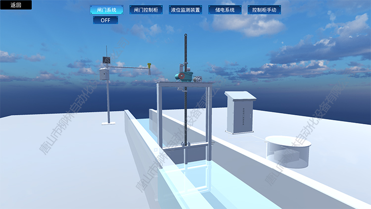 灌區閘門數字孿生三維可視化場景